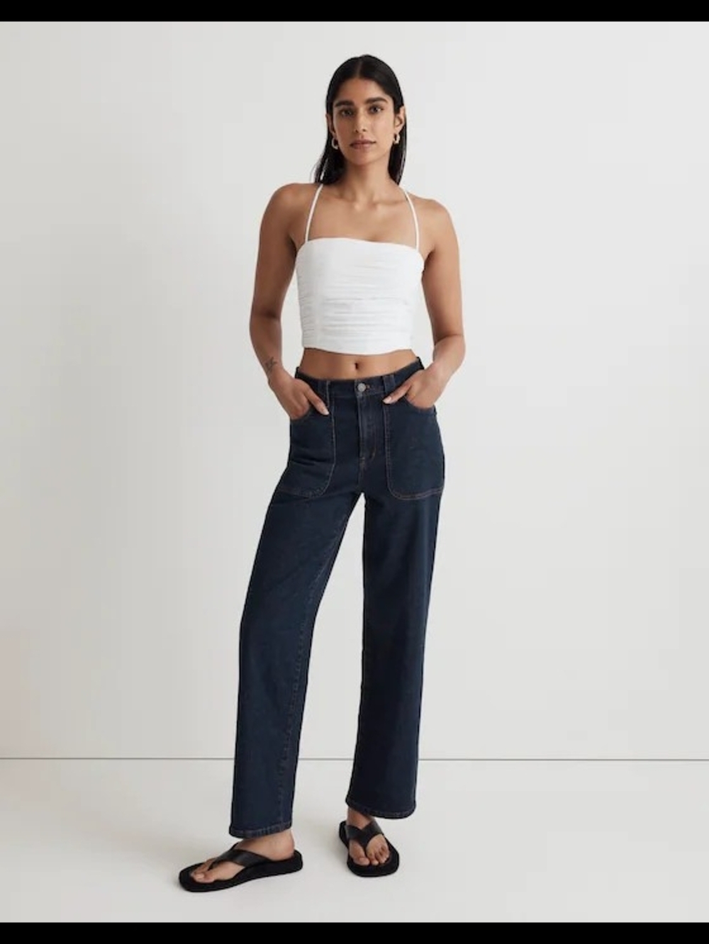 Poplin Crop Tube Top